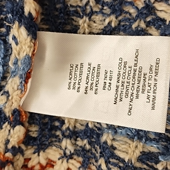 Natural Reflections Cotton Blend Soft Cardigan Open Front Med Runs Large - Picture 4 of 8